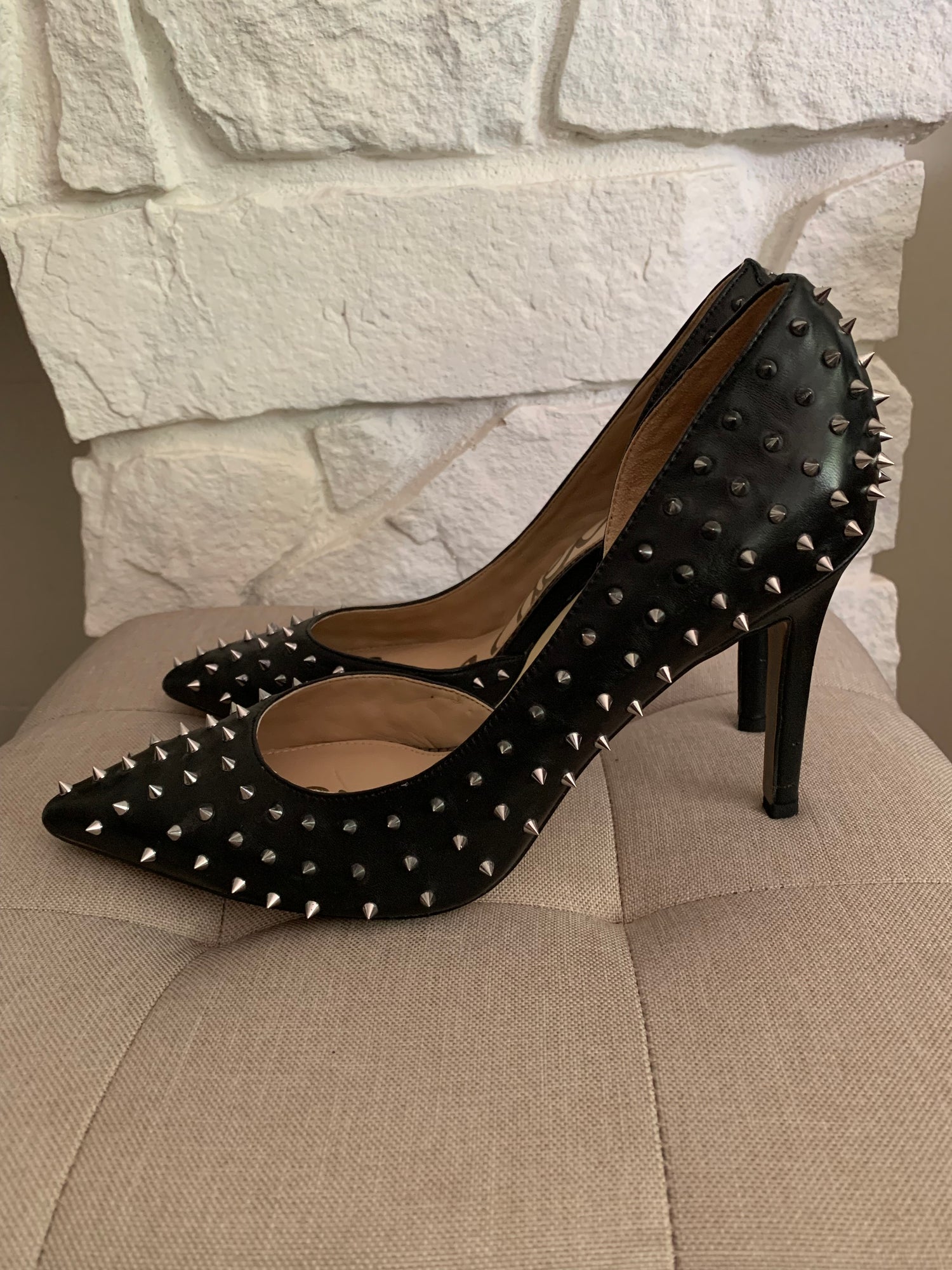 Black Spiked Heels