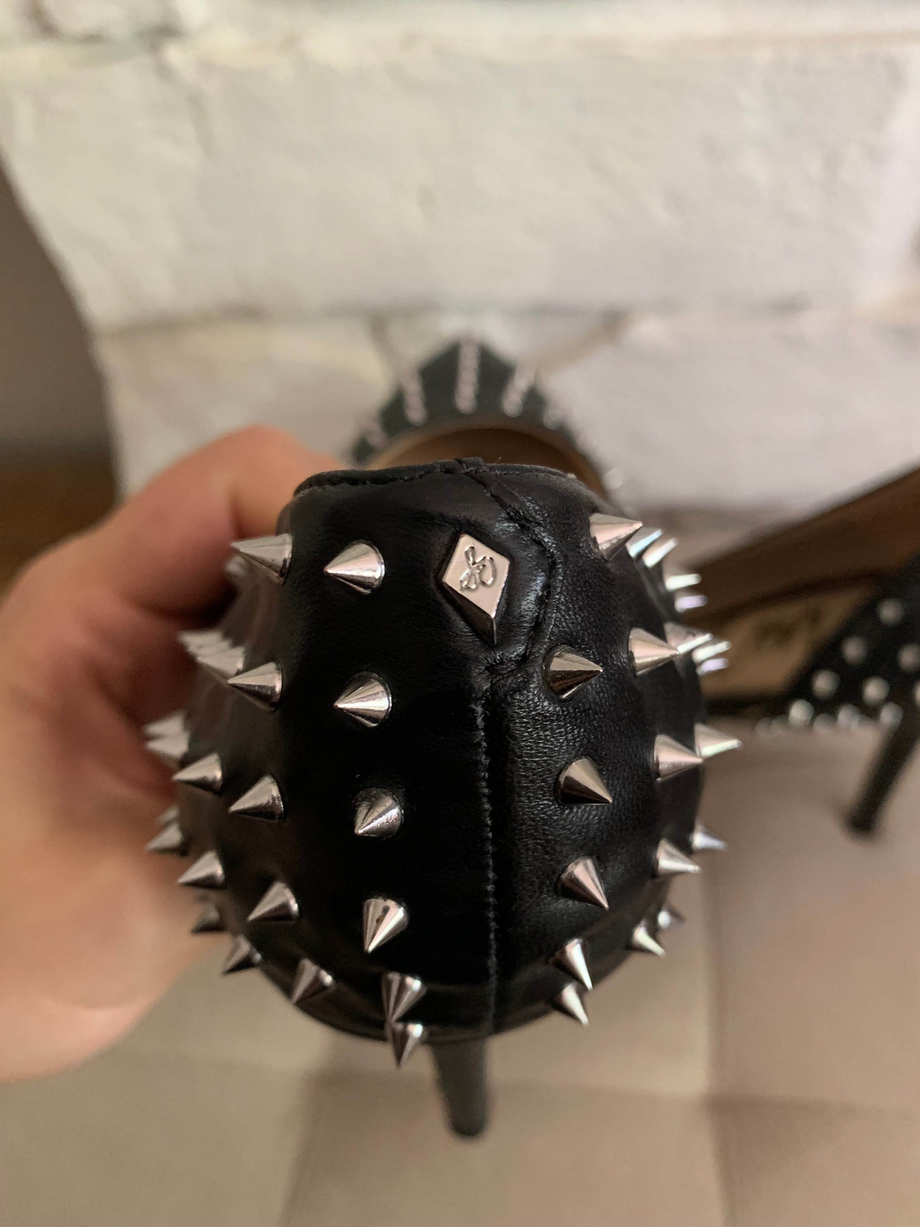 Black Spiked Heels