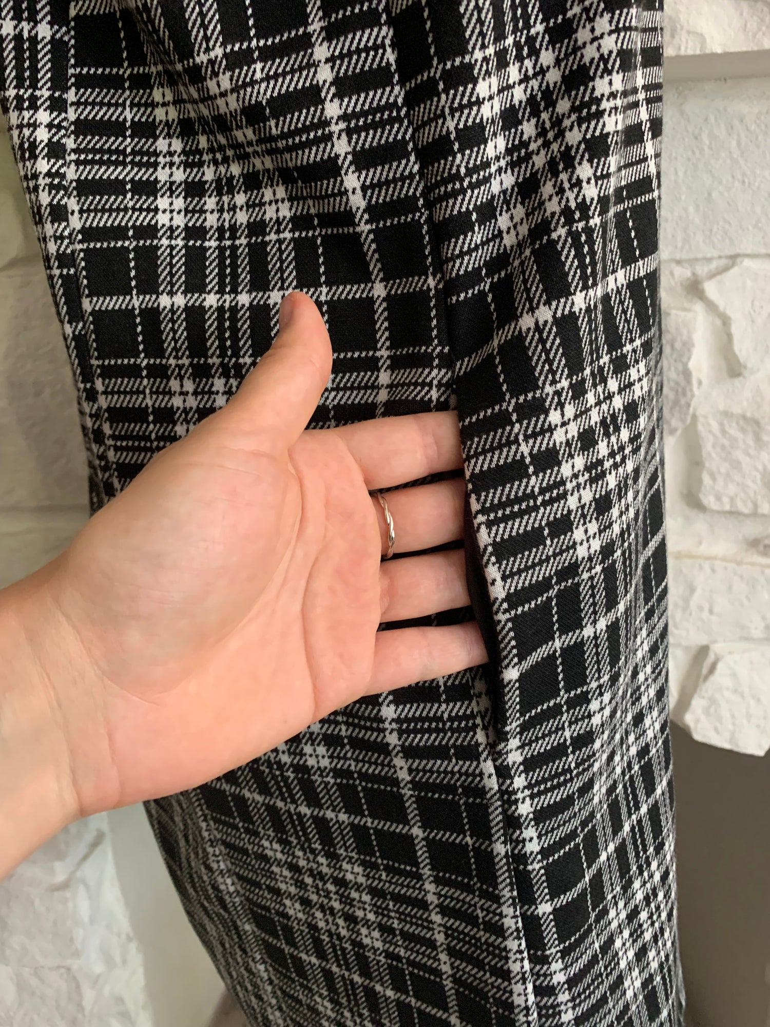 Plaid Dress with Skull Pins