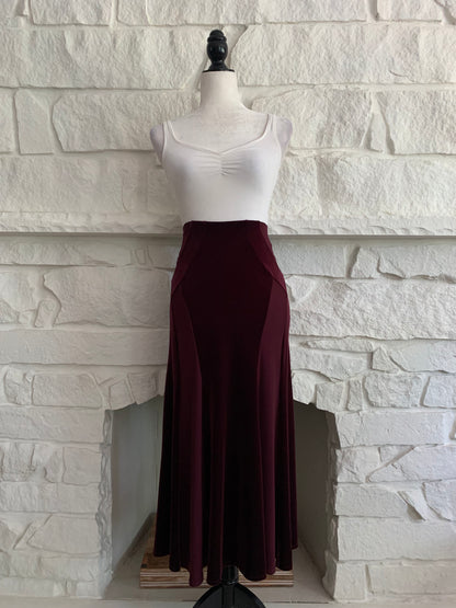 Velvet Burgundy Skirt