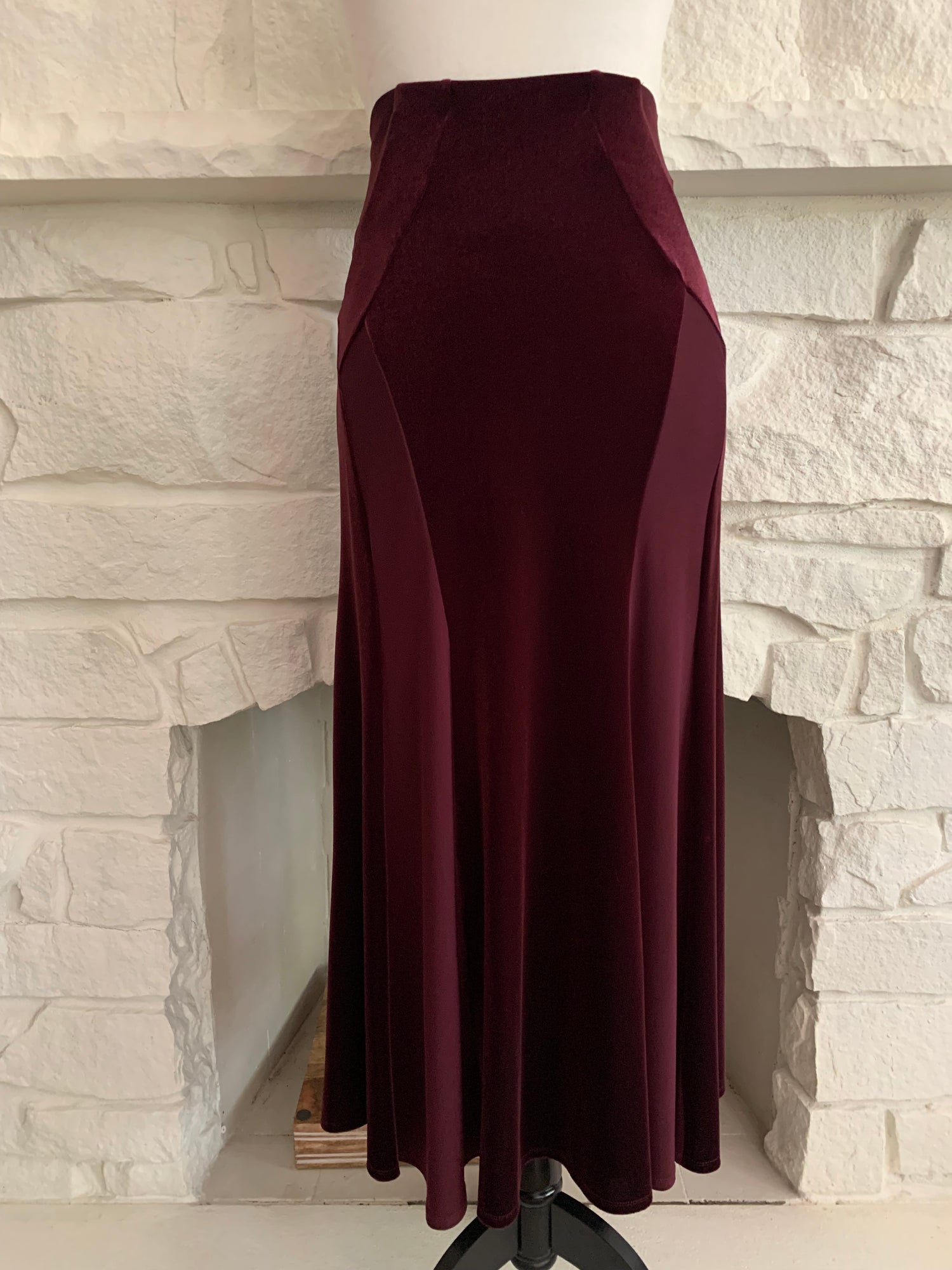 Velvet Burgundy Skirt