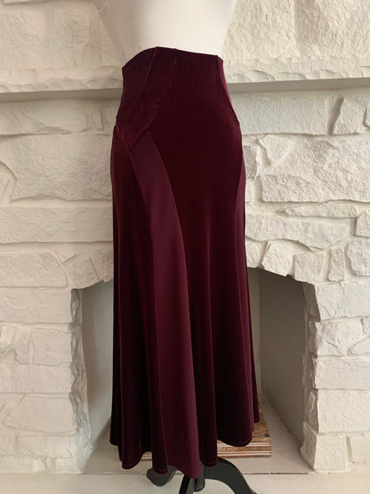 Velvet Burgundy Skirt