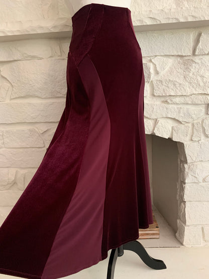 Velvet Burgundy Skirt