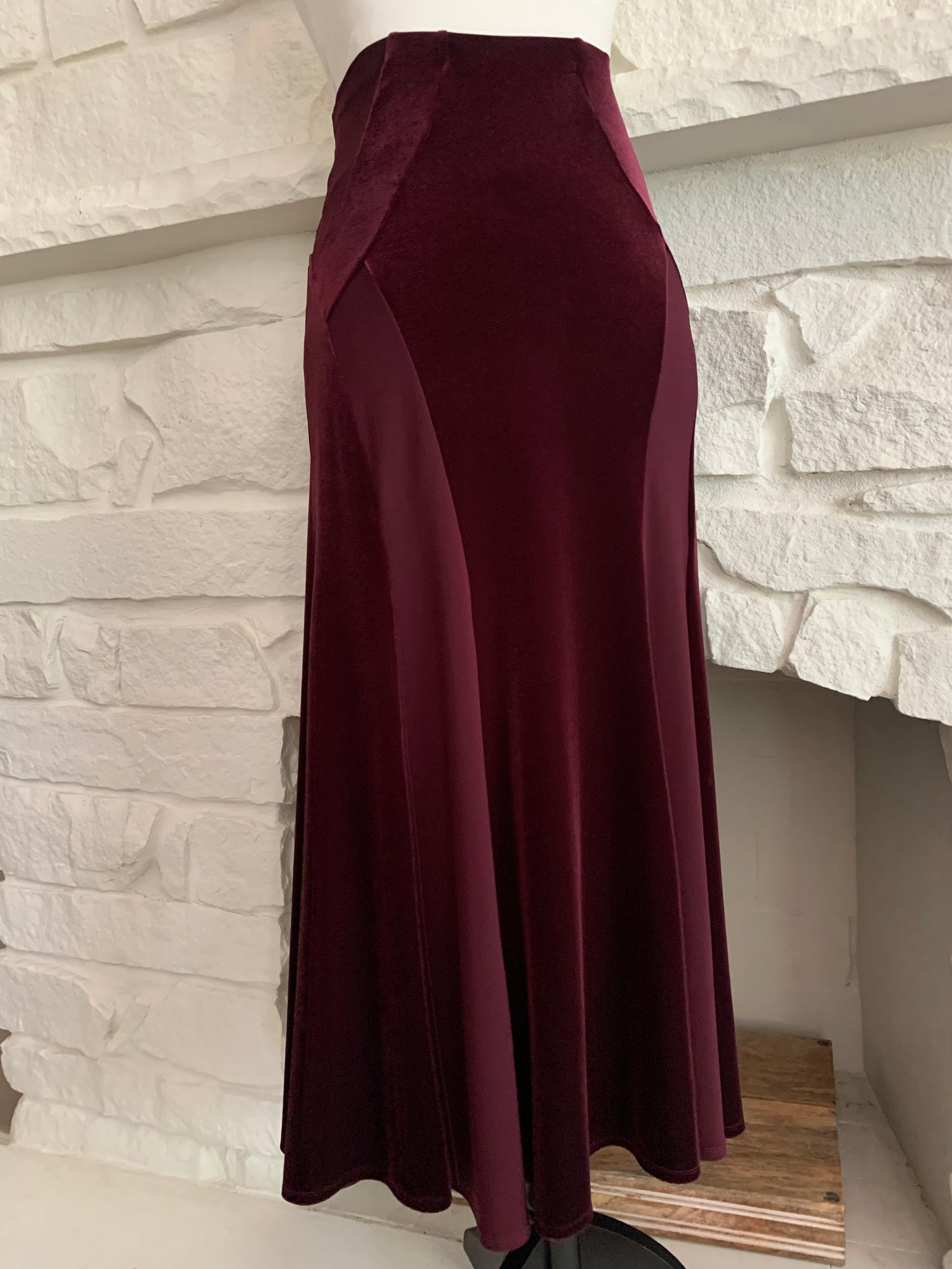 Velvet Burgundy Skirt